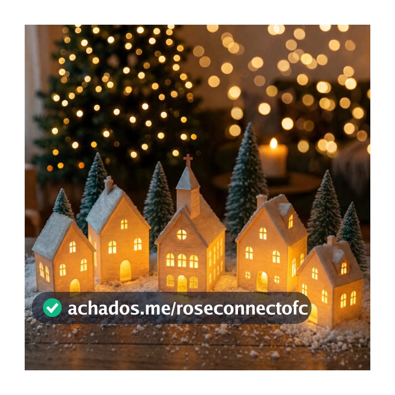 Kit 5 Casinhas Vila Natalina Iluminadas - Com Velas de Led - Magia e Aconchego para o seu Natal!