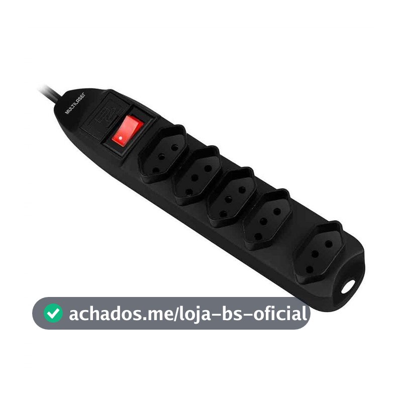 Filtro De Linha Multilaser 5 Tomadas Preto Wi297 BIVOLT
