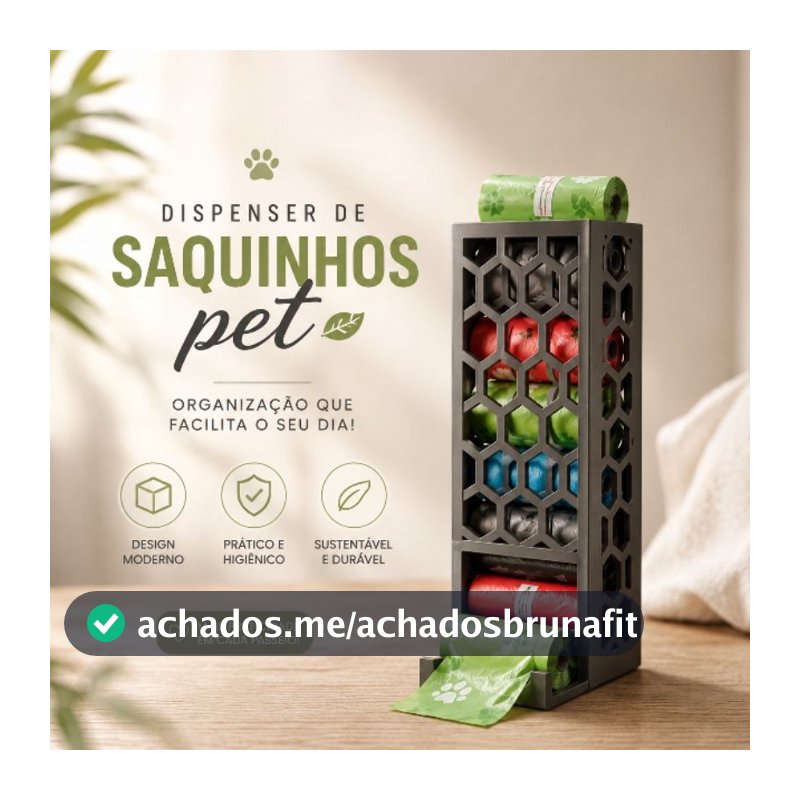 Organizador de Saquinhos Higiênicos cachorro gato | saquinho pet | cata caca | coletor de fezes | cata coco