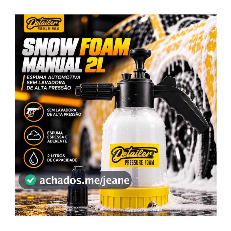 Snow Foam Manual 2L Detailer Pulverizador Espuma Automotiva Pressão