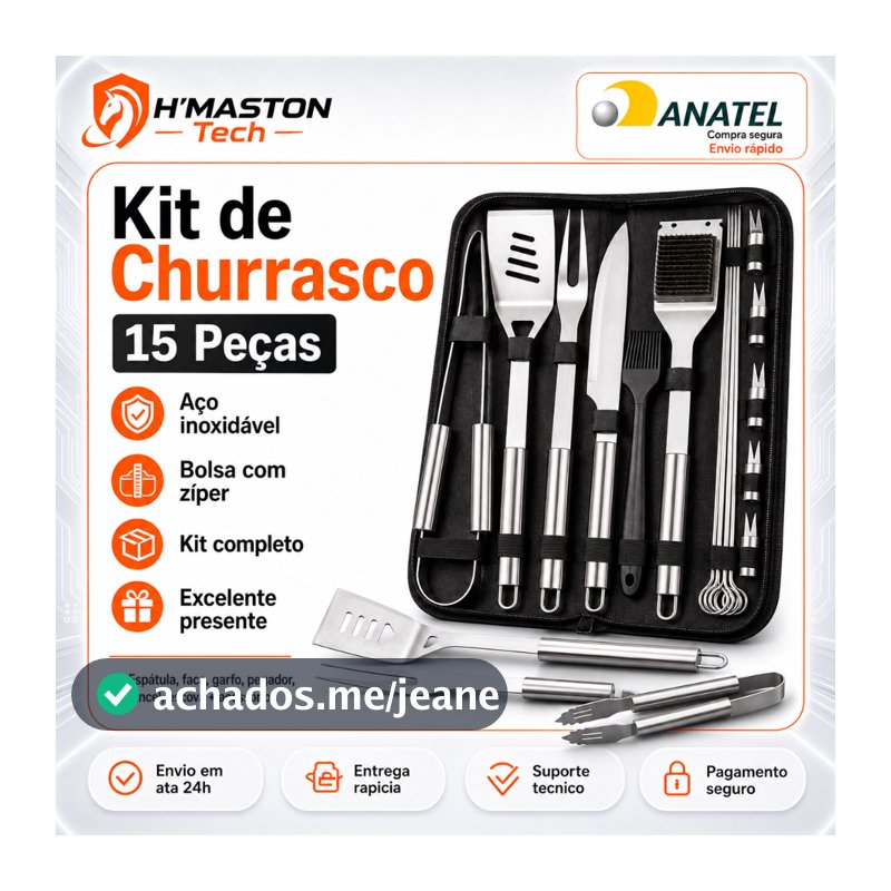 H'maston Kit Churrasco Completo Kit Churrasco Kit Churrasco Personalizado Espeto Para Churrasco Kit Churrasqueiro