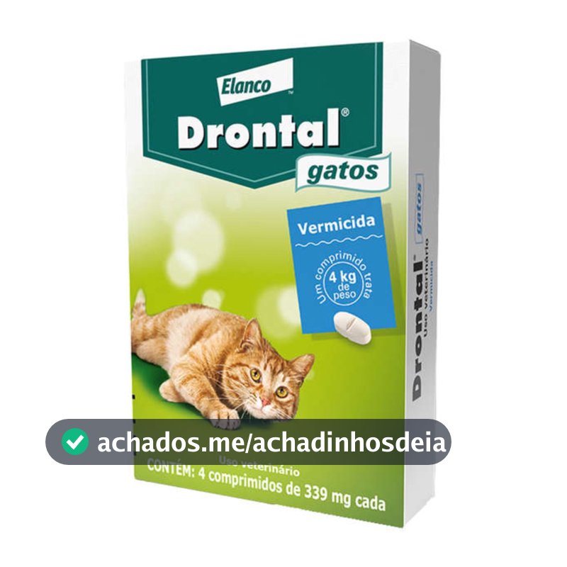 Vermífugo Drontal Gatos Até 4 Kg Com 4 Comprimidos - Elanco