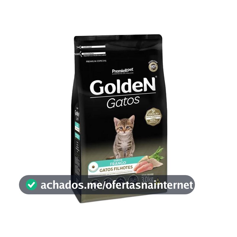Ração Golden Fórmula Gatos Filhotes Frango 3Kg