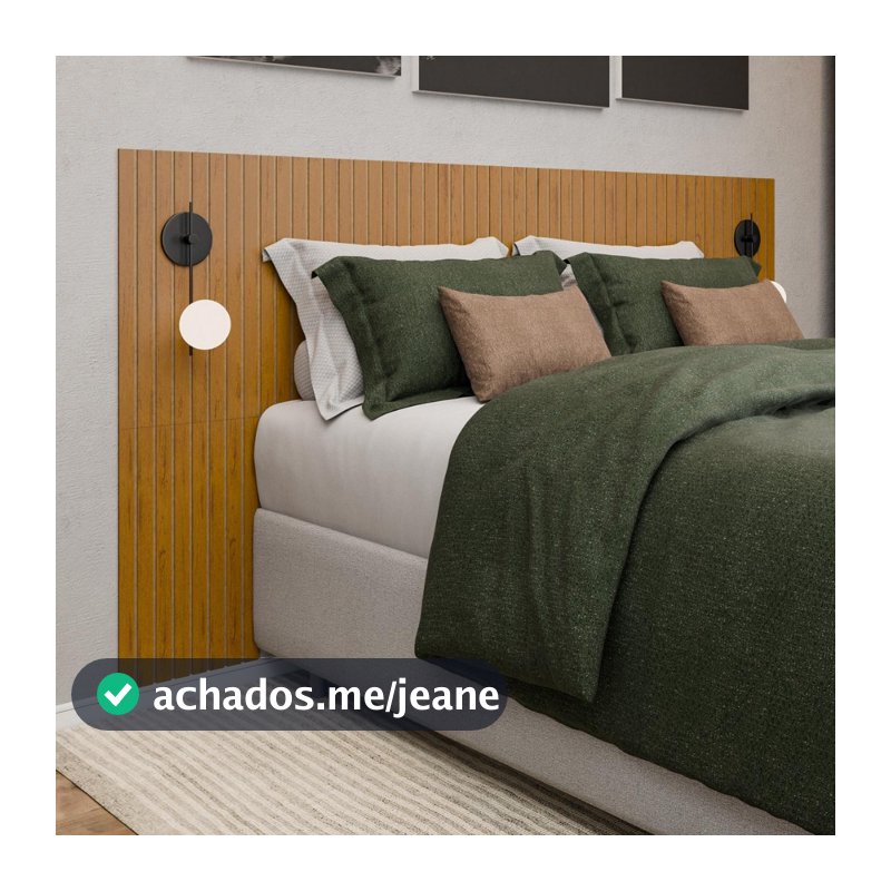 Cabeceira Módulo Ripado Casal, Queen e King em MDF 253x106 cm Adesiva Fácil Instalação - LH Móveis