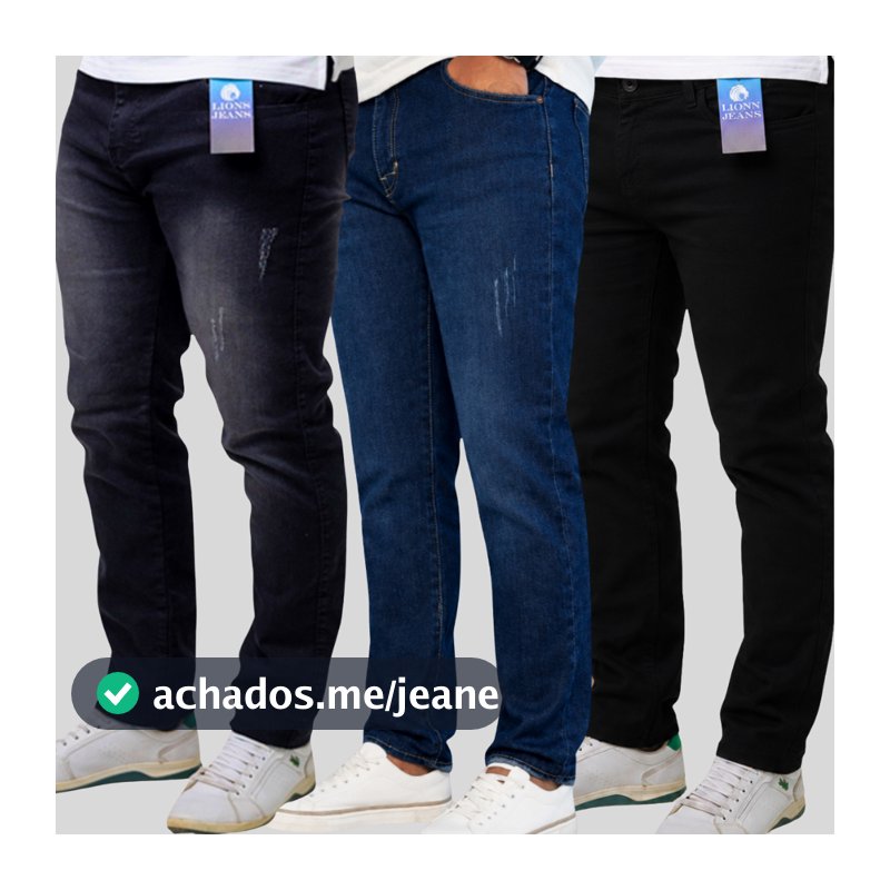 Kit 3 Calças Masculinas Jeans Com Lycra Elastano Premium Não Aperta | Envio Imediato - Top