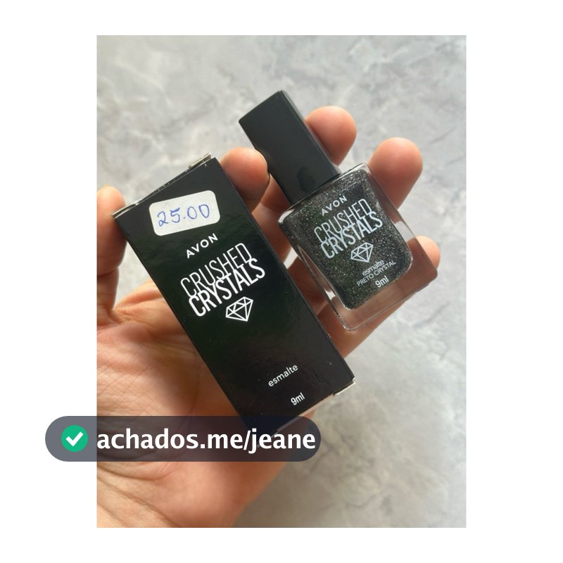 Esmalte Avon Crushed Crystals preto 9ml