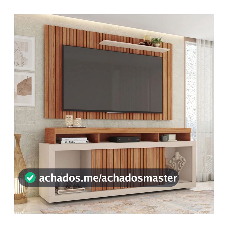 Rack com Painel Para TV Até 65 Polegadas New Oscar Caemmun 1,8