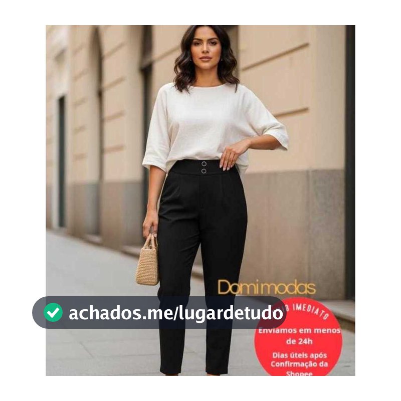 Domi Modas- Calça Feminina Reta Plus Size Tecido Amarante 91106
