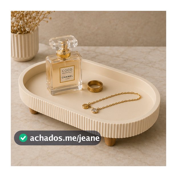 Bandeja Organizadora Porta Perfumes Joias Decorativa Minimalista Premium Oval