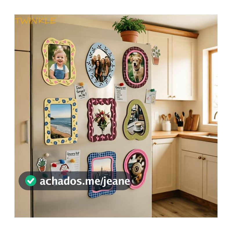 Conjunto De Molduras Para Fotos TWINKLEO 8PCS , Porta-Retratos Vintage Removível , Reutilizável