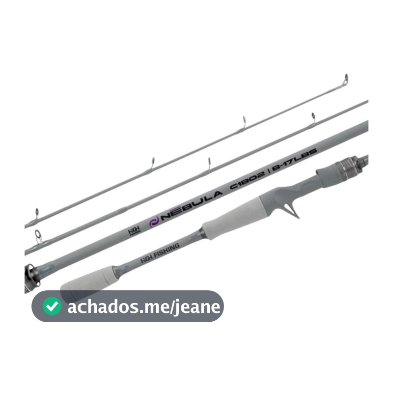 VARA PESCA P/CARRETILHA NEBULA 1,80M /1,65M 8-17LBS 2p LEVE E RESISTENTE