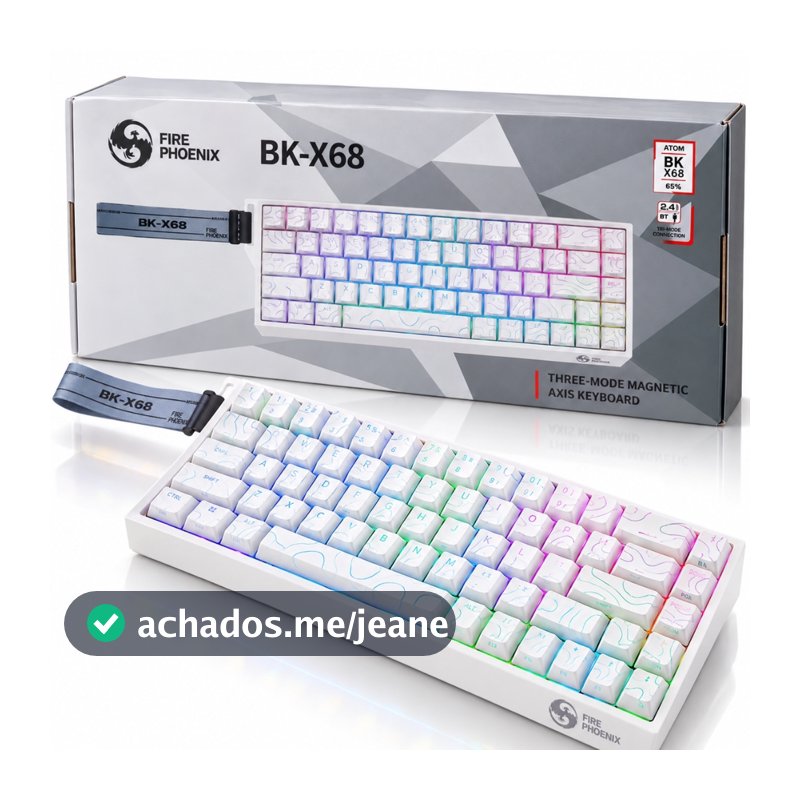 Teclado Sem Fio Gamer Magnético Rapid Trigger 0,01mm 8000hz Rgb Fire Phoenix