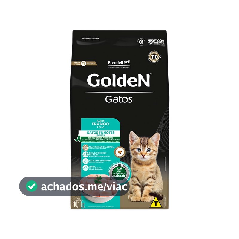Ração Golden Gatos Filhotes Frango 10,1kg