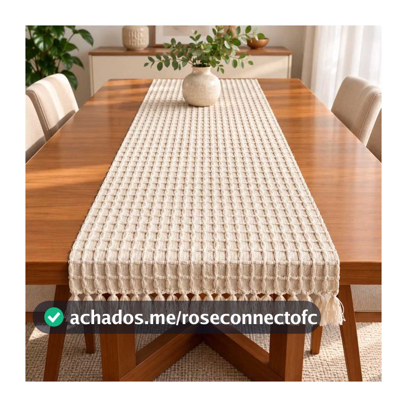 Caminho de Mesa Artesanal, Reforçado e Resistente, modelo Relíquia. Várias cores e tamanhos.