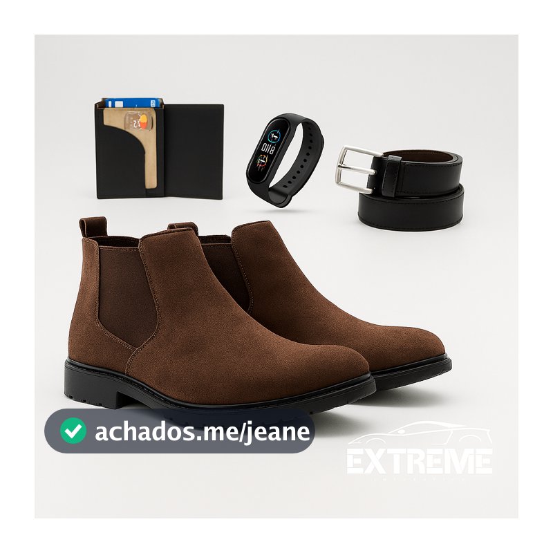 Bota Masculina Botina Chelsea Otimizada Confortável