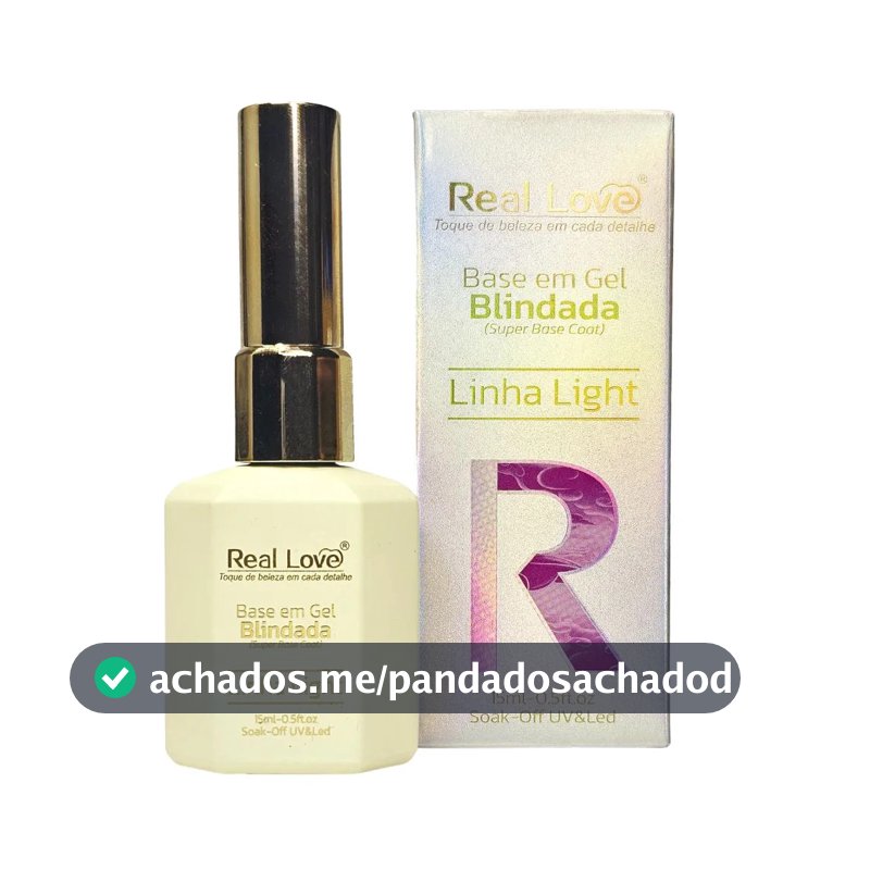 Base em gel Blindada Real Love 15ml  para Unhas Linha Light