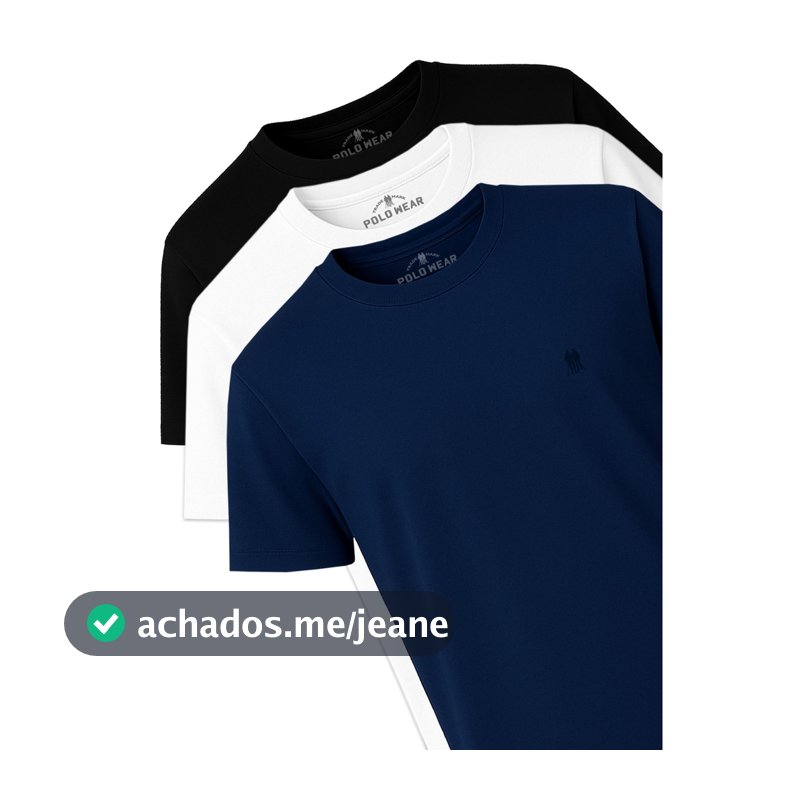 Kit 3 Camisetas Masculinas Premium Polo Wear Sortido