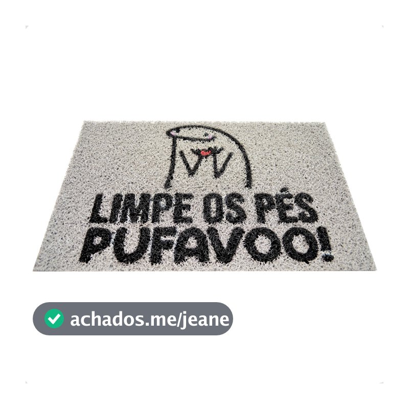 TAPETE CAPACHO 60X40 CM FLORK BENTO ENTRADA PORTA LIMPE POR FAVOR ENGRAÇADO UTILIDADE PARA CASA