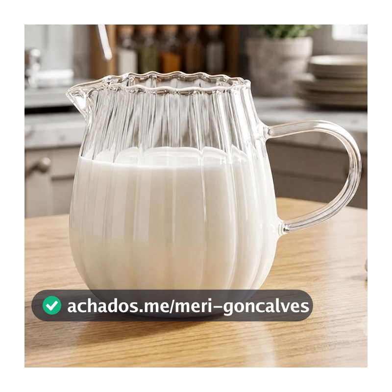 Jarra Leiteira De Vidro Borossilicato Lótus 300ml Hauskraft Para Café e Mesa Posta