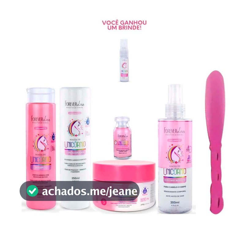 Kit Magia De Unicórnio Super Brilho Forever Liss