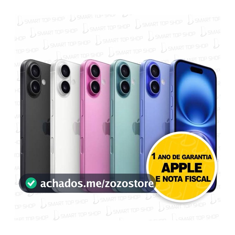 Celular IPhone 16 128Gb - Novo Lacrado com 1 ano de Garantia Apple