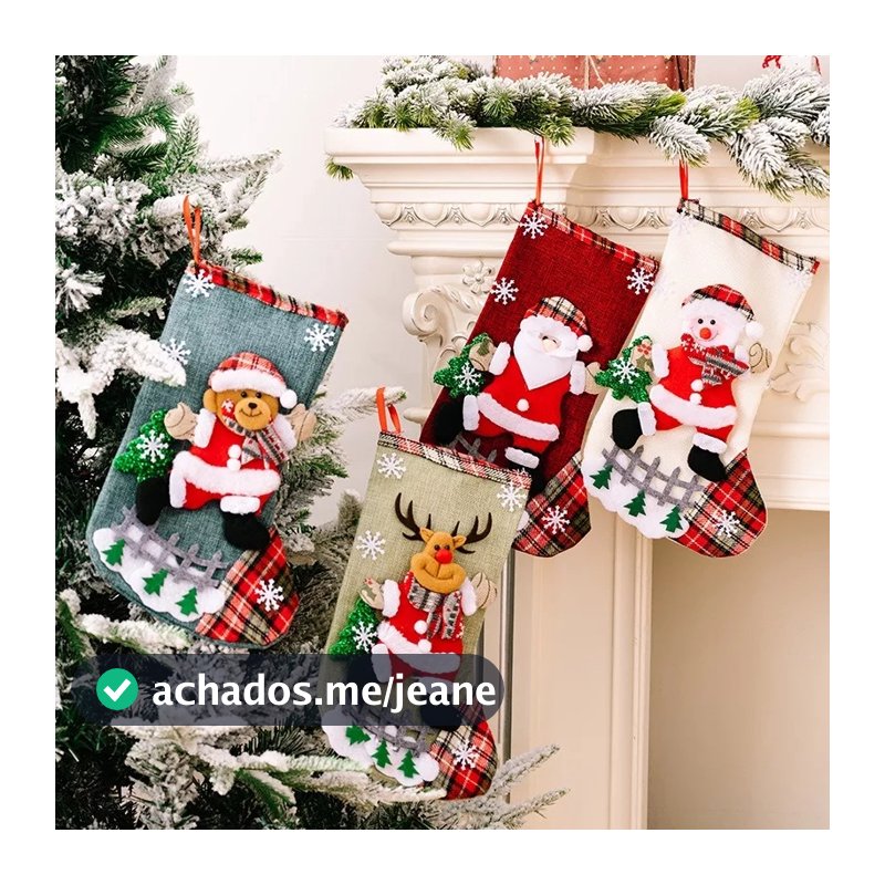 Decorações De Natal Para Casa Local Meias De Linho De Tamanho Grande Para Decorações De Lareira De Natal Feriado Meias