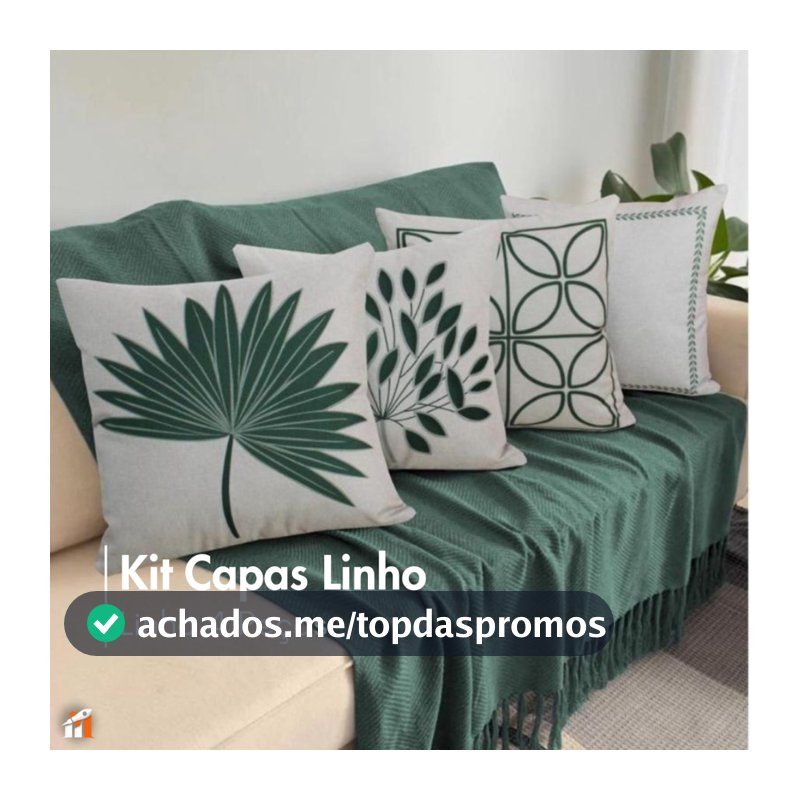 Kit Capas de Almofada Linho 4 Peças Modernas