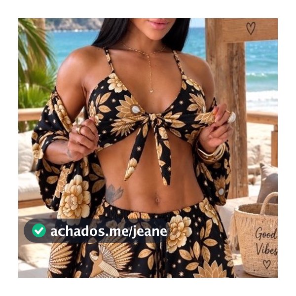 Conjunto Kimono Feminino 3 Peças Short Top com Bojo Viscolinho Casual Elegante Verão