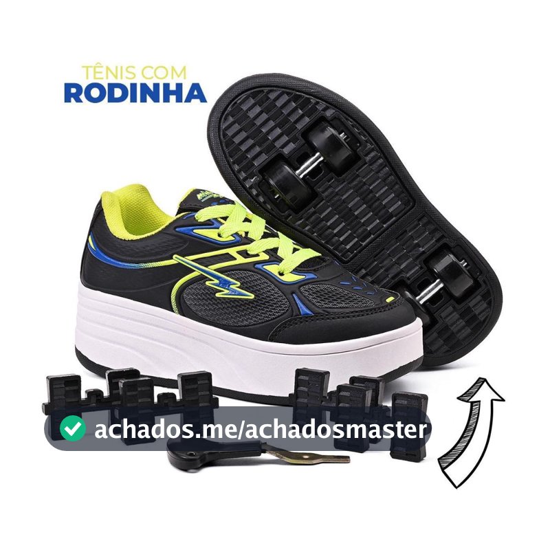 Tênis Infantil de Rodinha Menino e Menina  Calce Fácil Masculino e Feminino Confortável do 28 ao 37