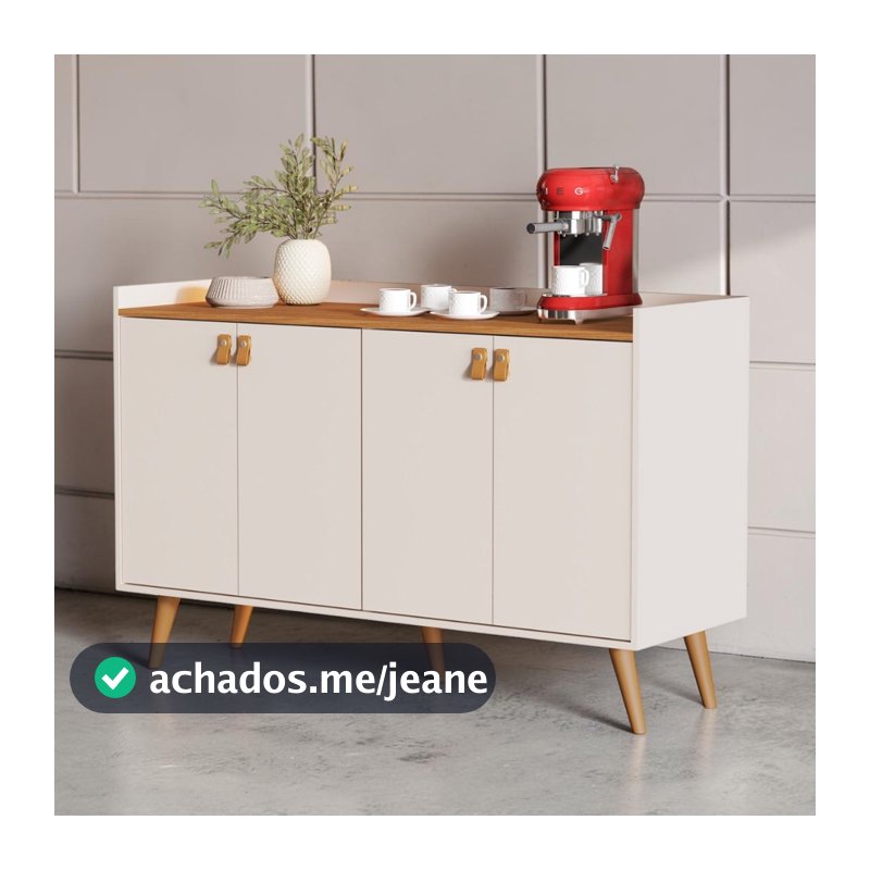 Aparador Buffet Rack Sala D Estar Hall De Entrada Cantinho Café 2,3,4 Portas Luana Prateleira Outlet