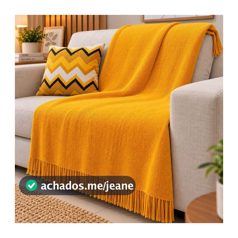 Manta Para Sofá 2,20x1,50 Decoração Promoção Com Nó nas pontas Imperdivel