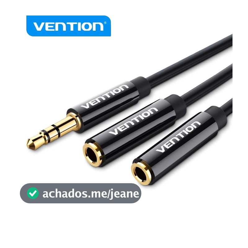 VENTION Headphone Splitter 3.5mm Audio Stereo Y Splitter Extension Cable Male to Dual Female Headphone Aux Jack Adapter