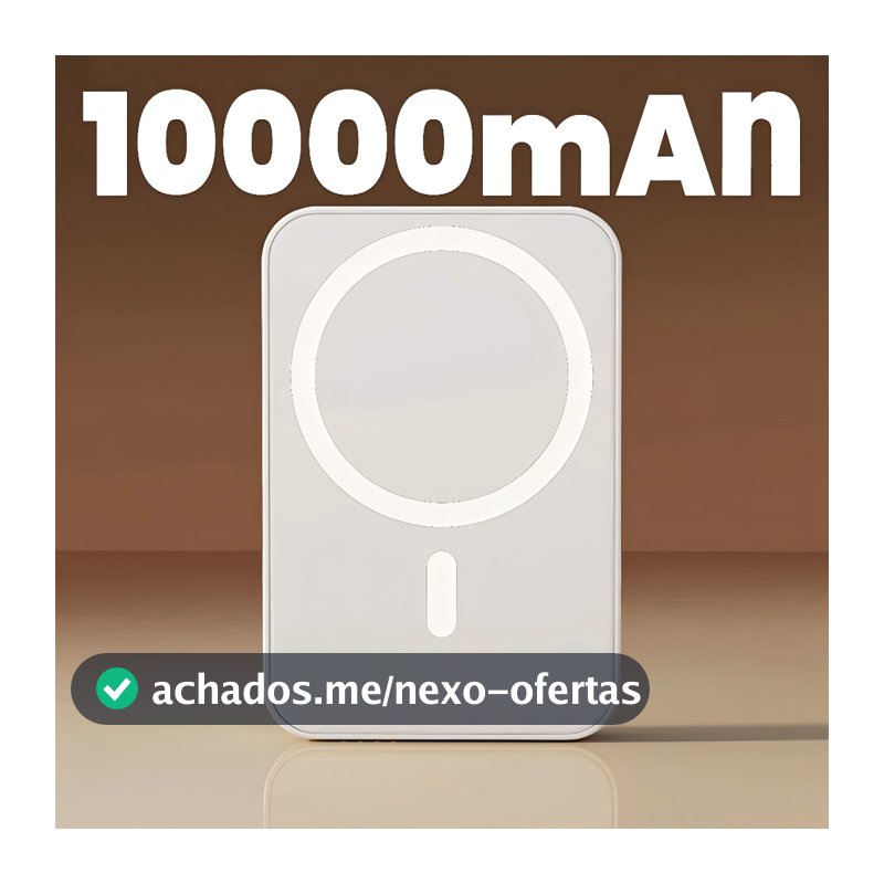 Carregador Portátil Indução para Sem fio Bateria Carga 3000/5000/10000mAh