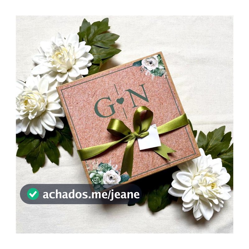 Caixa convite para padrinhos de Casamento personalizado - Caixa MDF