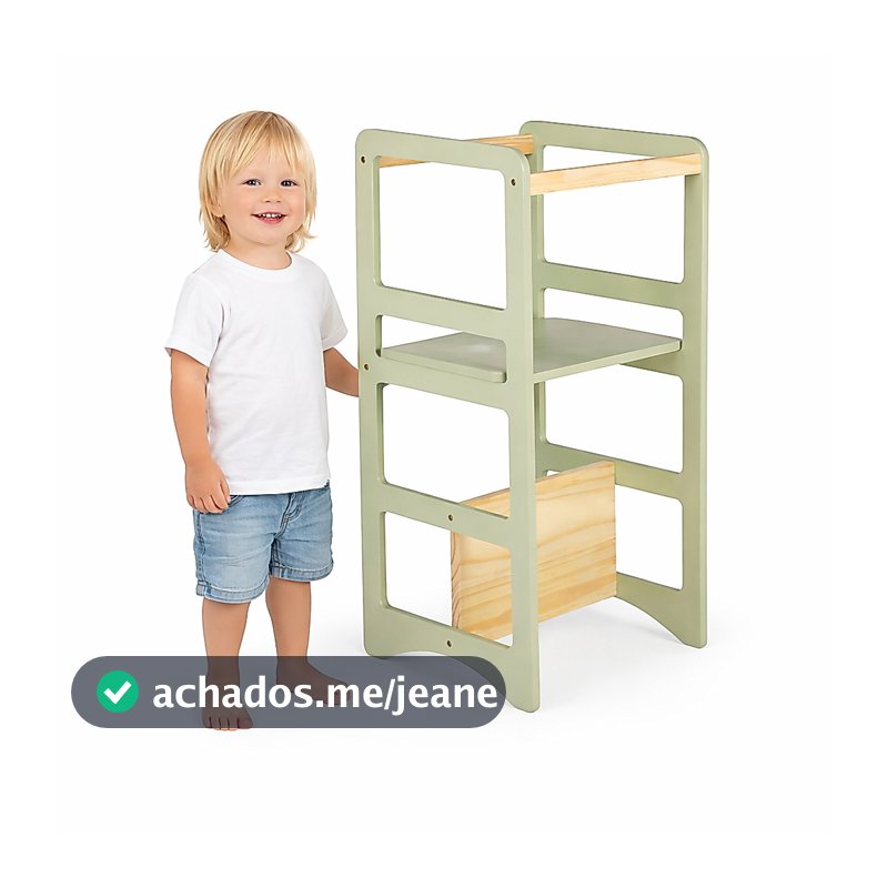 Torre De Aprendizagem Montessoriana Regula Altura 4x1 Criança Educativa Desenho
