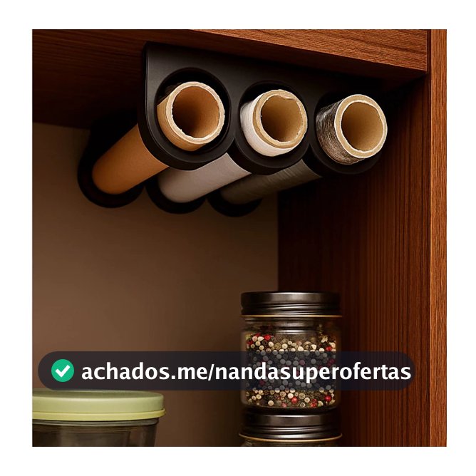 Suporte papel alumínio e plástico filme, papel manteiga .Organizador de armário cozinha.Porta rolo de cozinha 3 em 1