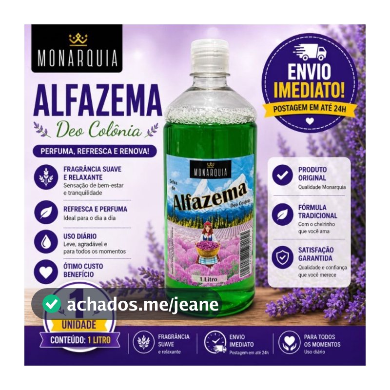 Alfazema Deo Colônia 1 litro - ORIGINAL MONARQUIA