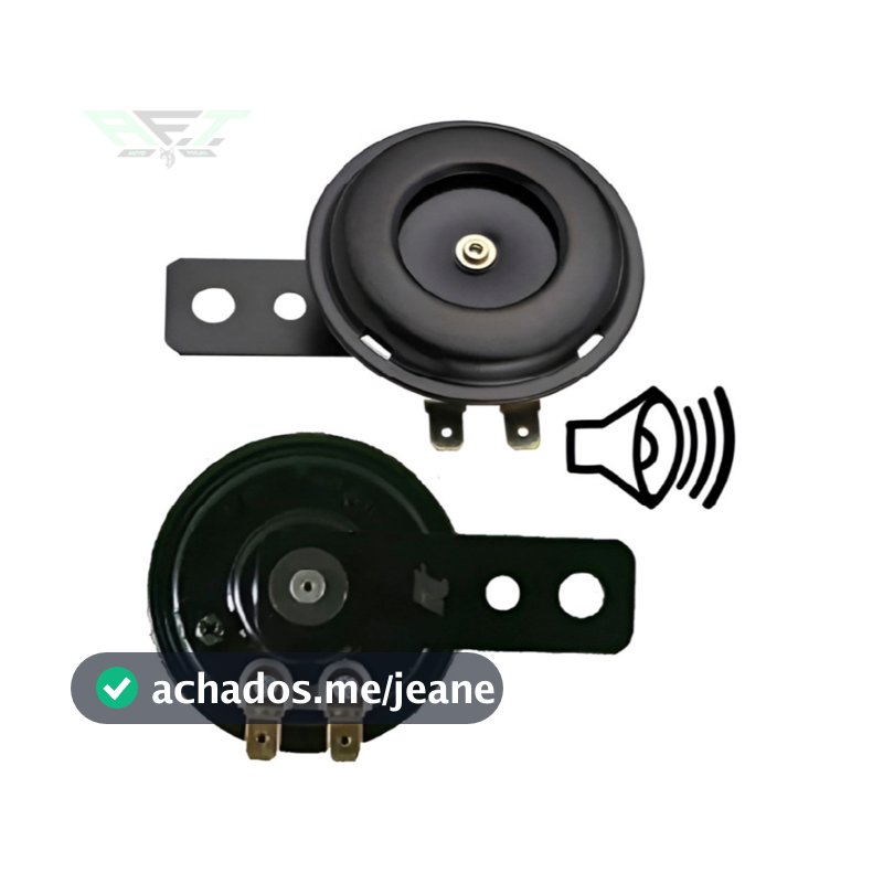 Buzina Moto 12v Som Potente Cg Fan Titan 125 150 160 Biz Pop Sem Adaptações Alta Durabilidade