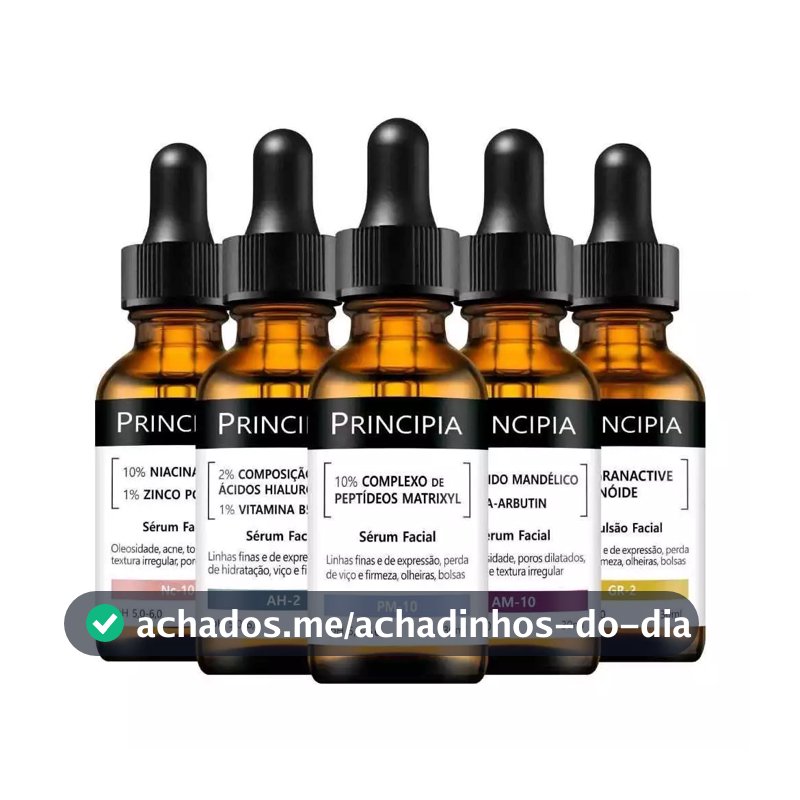 Principia Serums Niacinamida + Hialurônico + Peptídeos + Mandélico + Retinóide