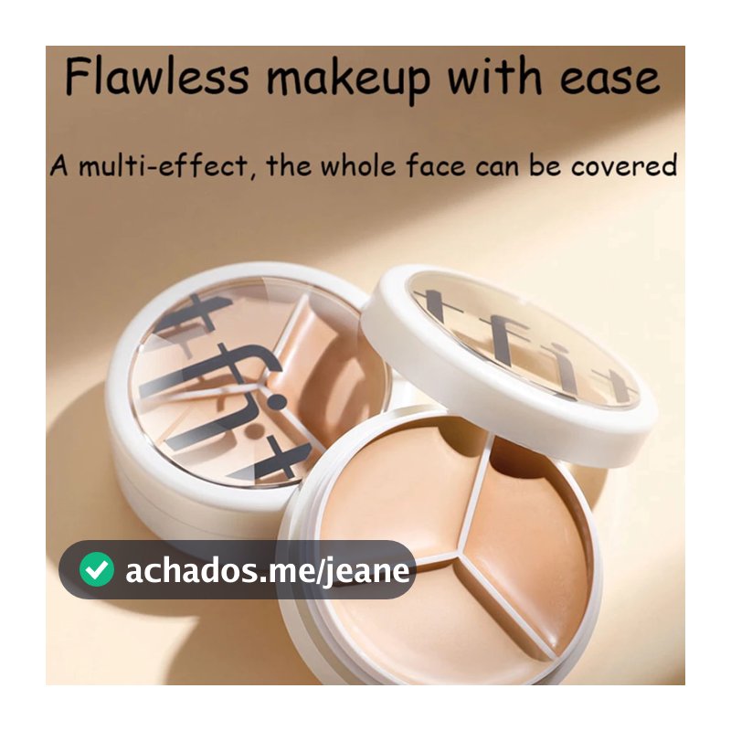 TFIT Tri-Color Concealer Cover Spots Dark Circles Under Eyes Acne Marcas De Paleta De Corretivo Facial