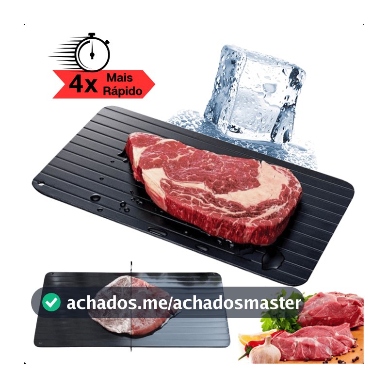 Tabua Magica Descongelar Rápido Carne Alimentos Defrost Express Tech Bandeja Travessa
