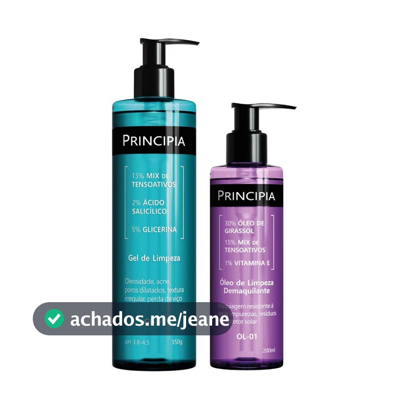 Principia Kit Limpeza Profunda Anti Acne Gel de limpeza GL-01 + Oleo de Limpeza OL-01
