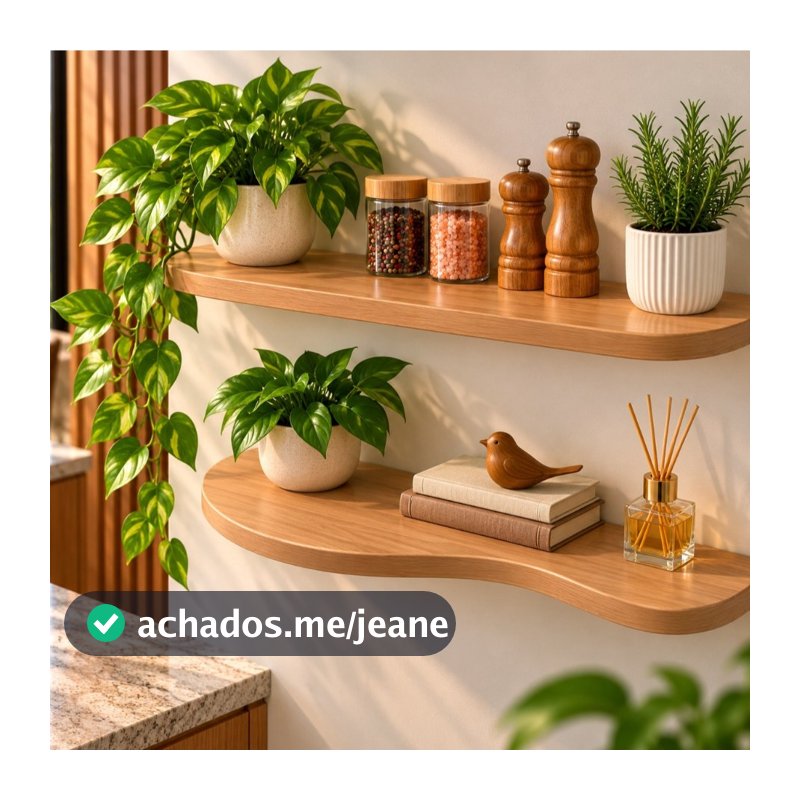 PRATELEIRA ORGÂNICA DE MDF – DESIGN MODERNO E ELEGANTE