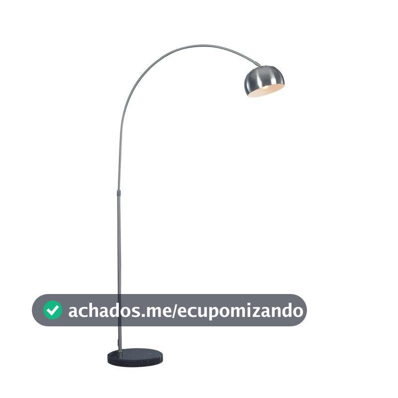 Luminária Chão Piso Arco Base Mármore Ajustável 170cm Tam. P 801s