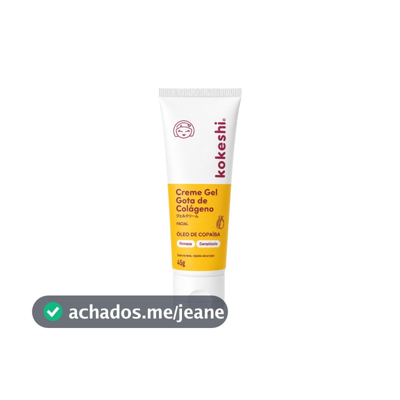 Creme Gel Regenerador Facial Gota de Colágeno Kokeshi 45g