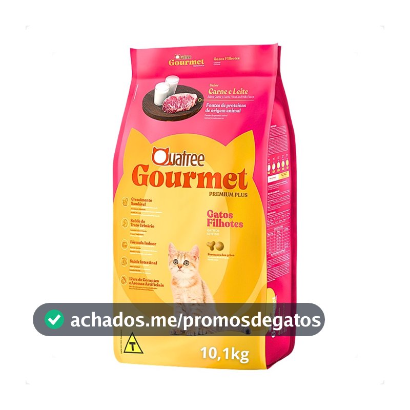 Ração Quatree Gourmet Gatos Filhotes - 10,1Kg