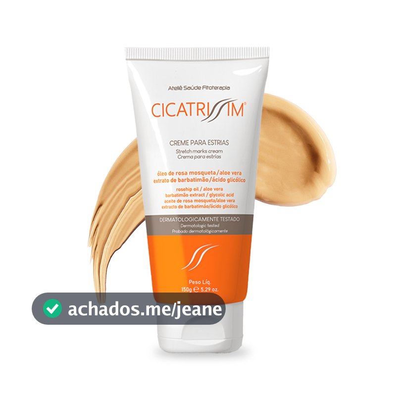 Cicatrissim Creme Redutor de Estrias - Suaviza Estrias, Uniformiza e Firma a Pele - 150g