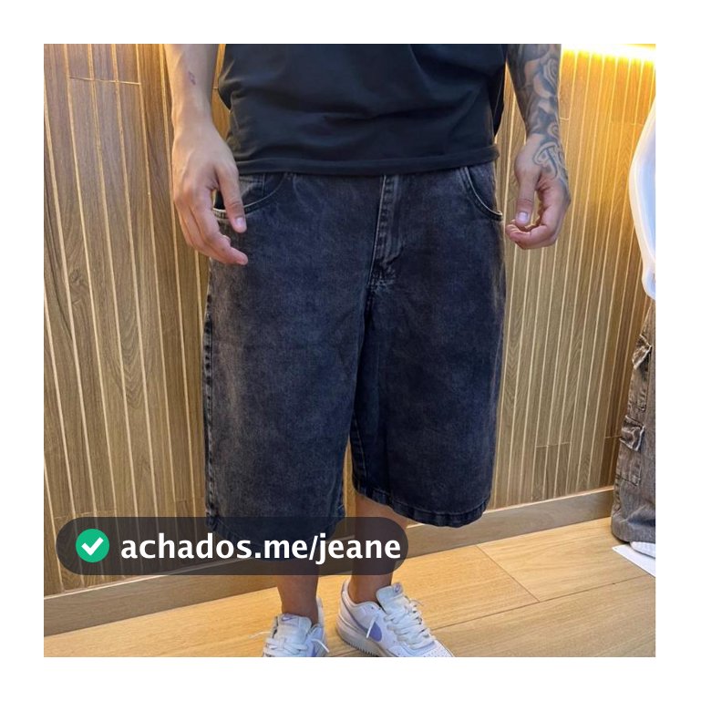 Bermuda Jeans Jorts Baggy Balão Larga Streetwear Unissex Oversized Estilo Shorts 100% Algodão