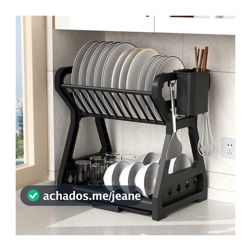 Escorredor De Louça Cozinha Pratos E Talheres Plastico Top Casa