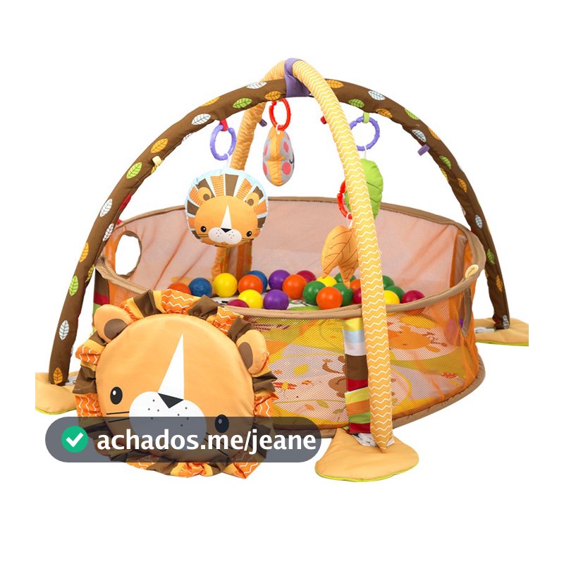 Esteira De Brincadeira Para Bebês Com Brinquedos Pendurados Ginásio E Bola De Poço Recém-Nascidos